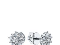 Пусеты из белого золота с бриллиантами э4001пс10177200