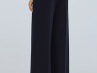 Широкие брюки со стрелками, Синий