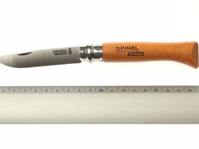 Нож складной Opinel №8 VRN Carbon Tradition, сталь AFNOR XC90 Carbon Steel, рукоять бук, 113080