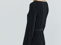 Трикотажное платье с ремнём, Черный