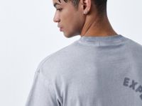 Футболка с эффектом стирки, Серый