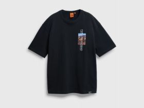 Футболка с природным термопринтом O'STIN х Экспедиция, Черный