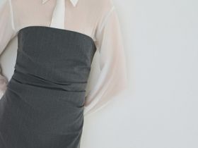 Платье-бюстье со съёмными бретелями, Серый