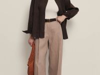 Брюки из конопляной ткани широкого кроя