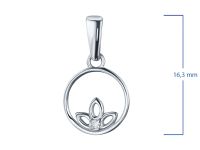 Подвеска из серебра с бриллиантом э0601пд04201602