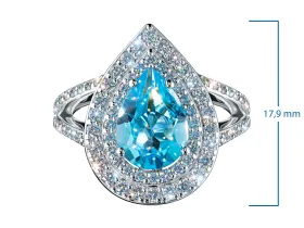 Кольцо из белого золота с топазом э4771кц06210422