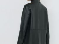 Плащ из искусственной кожи, Черный