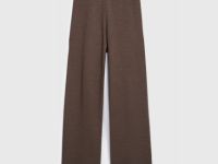 Вязаные широкие брюки, Коричневый
