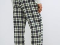 Брюки пижамные в клетку, Зеленый