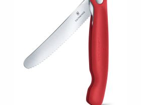 Нож складной для овощей серрейтор Victorinox Swiss Classic 11 см, нержавеющая сталь, рукоять полипропилен, красный