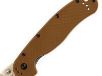 Нож складной Ontario RAT-1, сталь Aus-8, Satin, рукоять термопластик GRN, brown