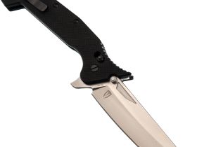 Складной нож Obertech ns-02 Tanto satin, сталь VG-10, рукоять G10, черный