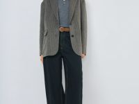 Однобортный жакет, Коричневый