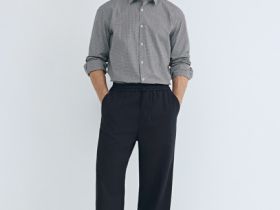 Рубашка в клетку виши, Синий