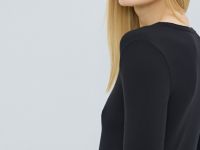 Лонгслив с шёлком, Черный