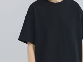 Футболка оверсайз из плотного хлопка, Черный