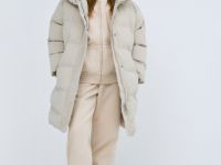 Пуховик для девочек, Бежевый