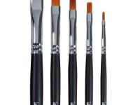 Кисть синтетика №2 плоская Альбатрос "Мастер" короткая ручка