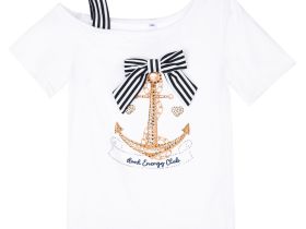 Фуфайка трикотажная для девочек (футболка)