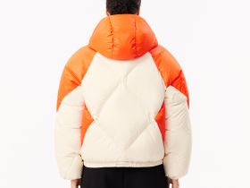 Женская короткая куртка Lacoste с высоким воротом и капюшоном