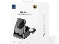 Беспроводное зарядное устройство WIWU Coolpad Wireless Charger 15W 3 в 1 для iPhone/Apple Watch/AirPods (Wi-W018) (черный)