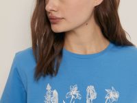 Футболка свободного силуэта с принтом