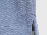 Поло из шелковистого пике, Синий