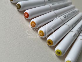 Набор маркеров акриловые Languo, 9 цветов, желтые теплые оттенки