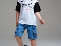 Шорты текстильные джинсовые для мальчиков