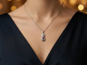 Подвеска из серебра с бриллиантами и гранатом э0640пд01260350