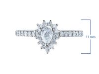 Кольцо из белого золота с бриллиантами э0901кц08184700