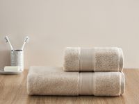 Полотенце махровое Classico, бежевое