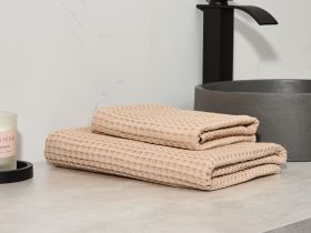 Полотенце вафельное Lorgo, песок