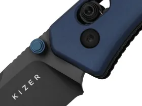 Складной нож Kizer Aegis, сталь AEB-L, рукоять алюминий, синий