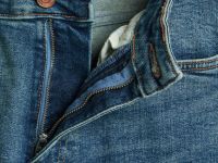 Джинсы клёш с высокой посадкой, Синий