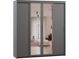 Шкаф-купе Тебар 4-200x220 Графитовый 2 зеркала