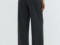 Широкие брюки из трикотажа, Серый