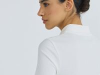 Поло в рубчик с коротким рукавом, Белый