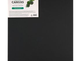 Холст грунтованный на подрамнике "Ладога", 50х50 см 380 г, 100% хлопок, черный акриловый грунт, сред
