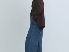 Широкие джинсы Wide leg с высокой посадкой, Синий