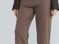 Зауженные прямые брюки, Коричневый