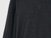 Джемпер поло из шерсти мериноса, Серый
