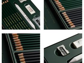 Набор карандашей чернографитные Faber-Castell "Pitt Graphite Matt" и "Castell 9000", 20 предметов, з