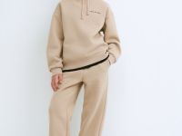 Худи с вышивкой для девочек, Бежевый