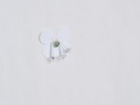 Футболка с цветочным декором из пайеток, Белый