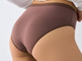 Классические трусы со средней посадкой, 3 шт., Бежевый