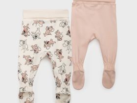 Ползунки детские трикотажные для девочек, 2 шт в комплекте