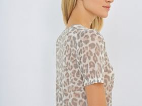 Джемпер с коротким рукавом, Бежевый