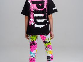 Брюки трикотажные для девочек (легинсы), 2 пары в комплекте