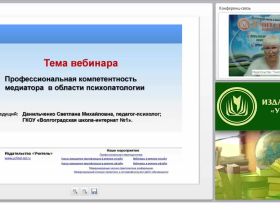 Международный вебинар «Профессиональная компетентность медиатора в области психопатологии»